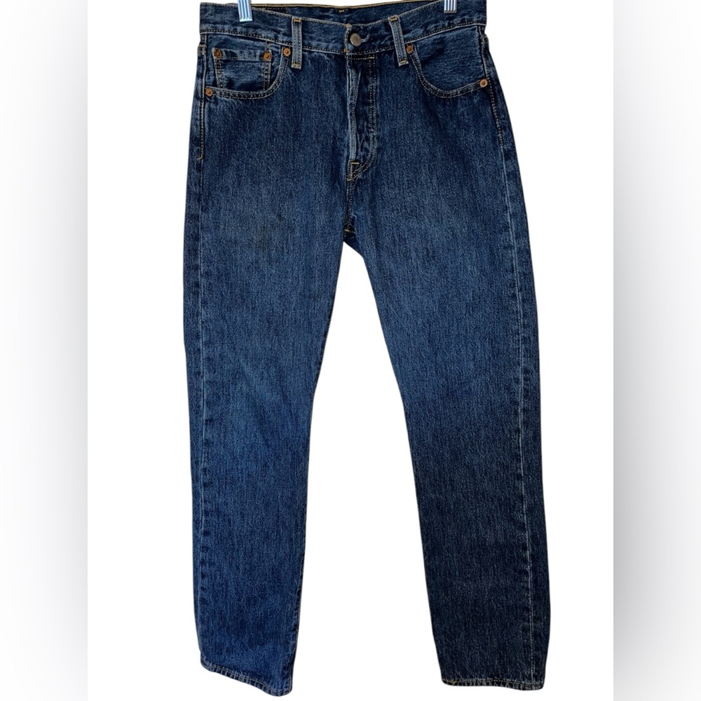 Levi’s 501 Men Blue Straight Fit Button Fly Jeans 30x32